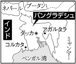 地図：バングラデシュ